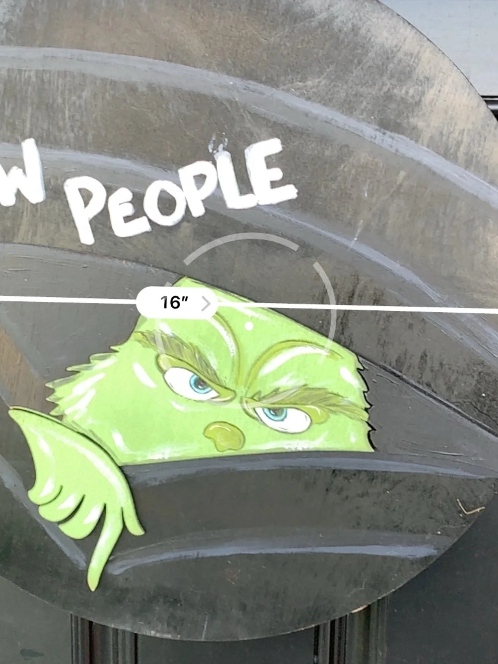 Green Grinch 'Ew People' Door Hanger